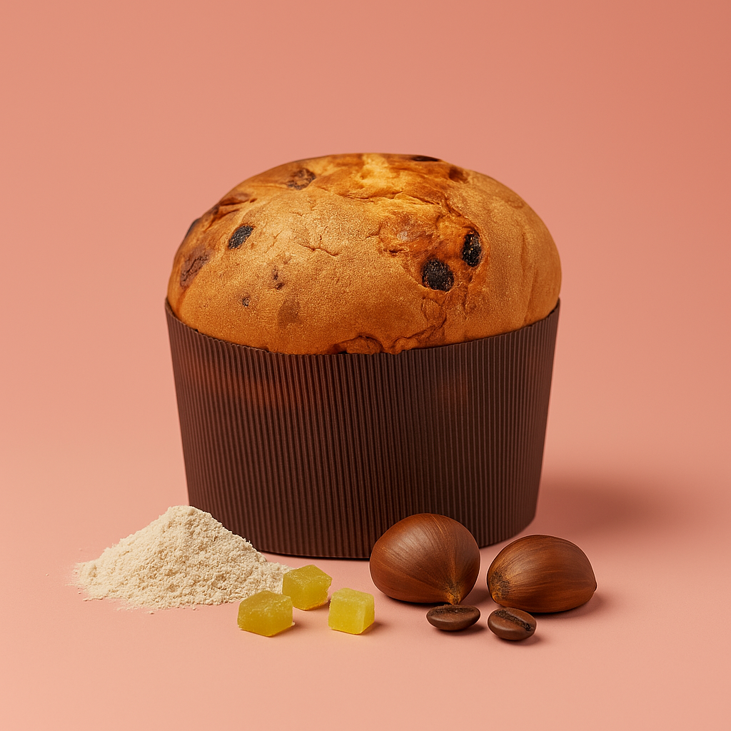 Panettone semi Integrale al Farro con Marroni e Cedro
